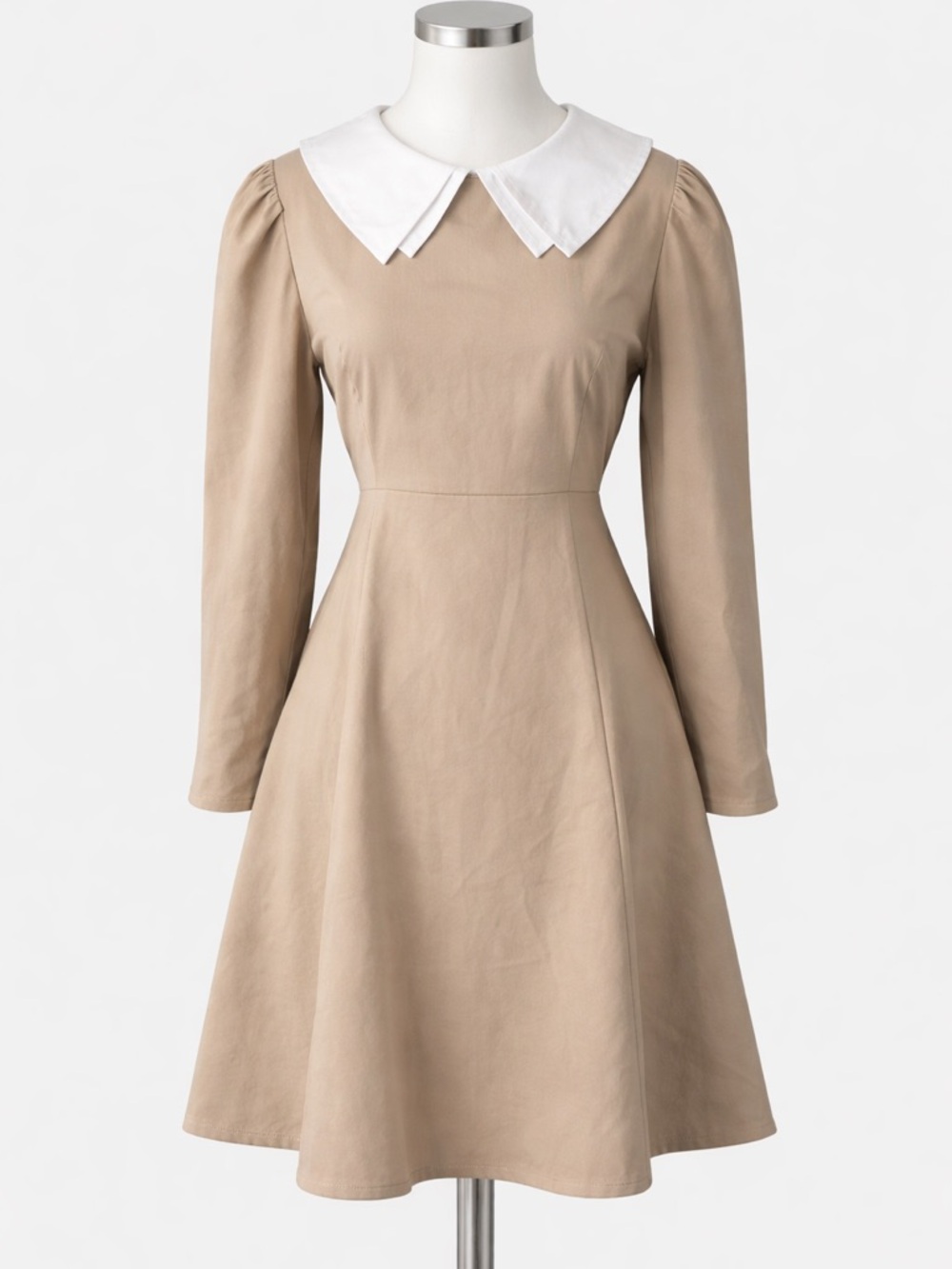 DAZY Peter Pan Collar Puff Sleeve Dress